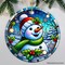 Joyful Winter Snowman Ornament, Playful Frosty Figure for Festive Holiday Decor